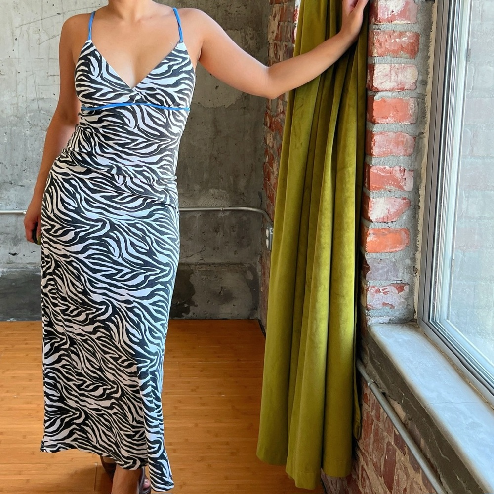 y2k women’s zebra dress